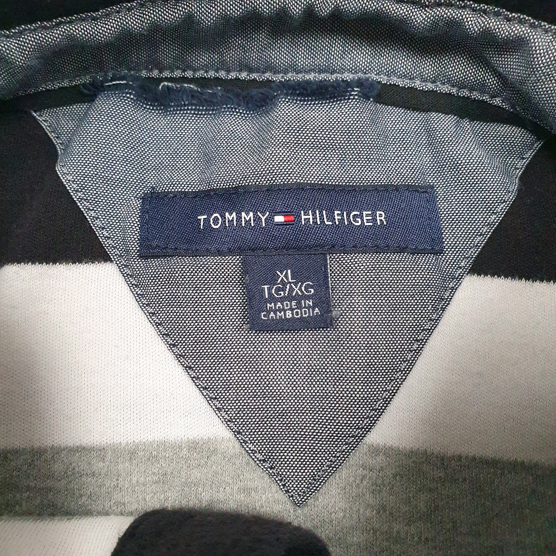 Mens Grey Tommy Hilfiger  Crewneck Polo Shirt