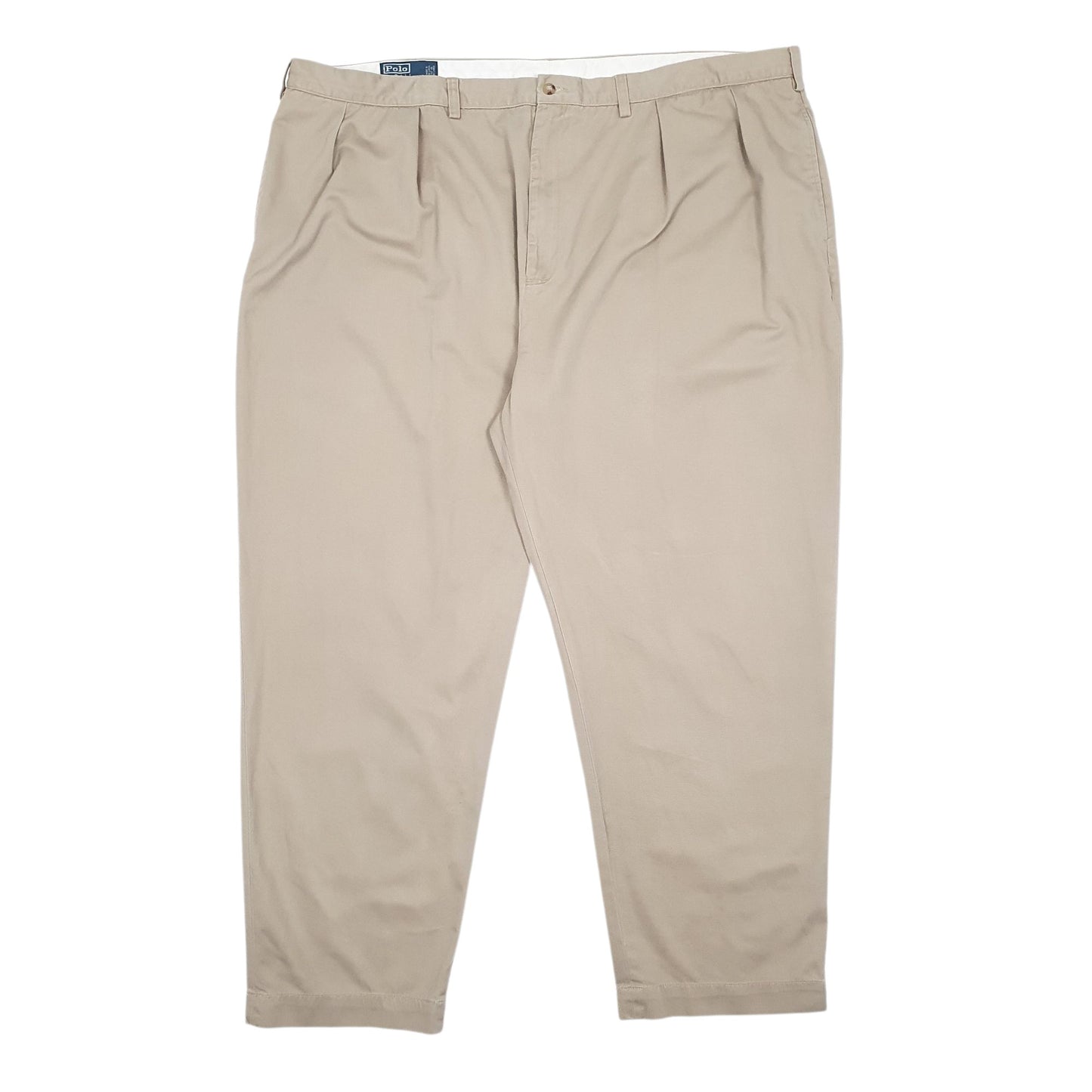 Mens Beige Polo Ralph Lauren Big/Grand Ethan Pant Pleated Chino Trousers