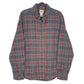 Mens Grey L.L.Bean Chamois Flannel Plaid Long Sleeve Shirt