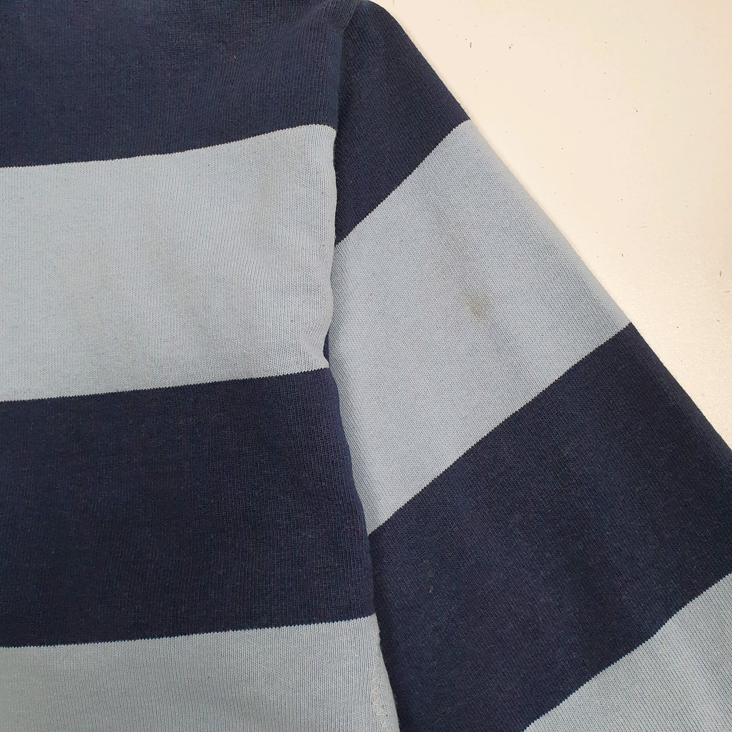 Mens Blue Barbarian Rugby Hoodie Polo Shirt