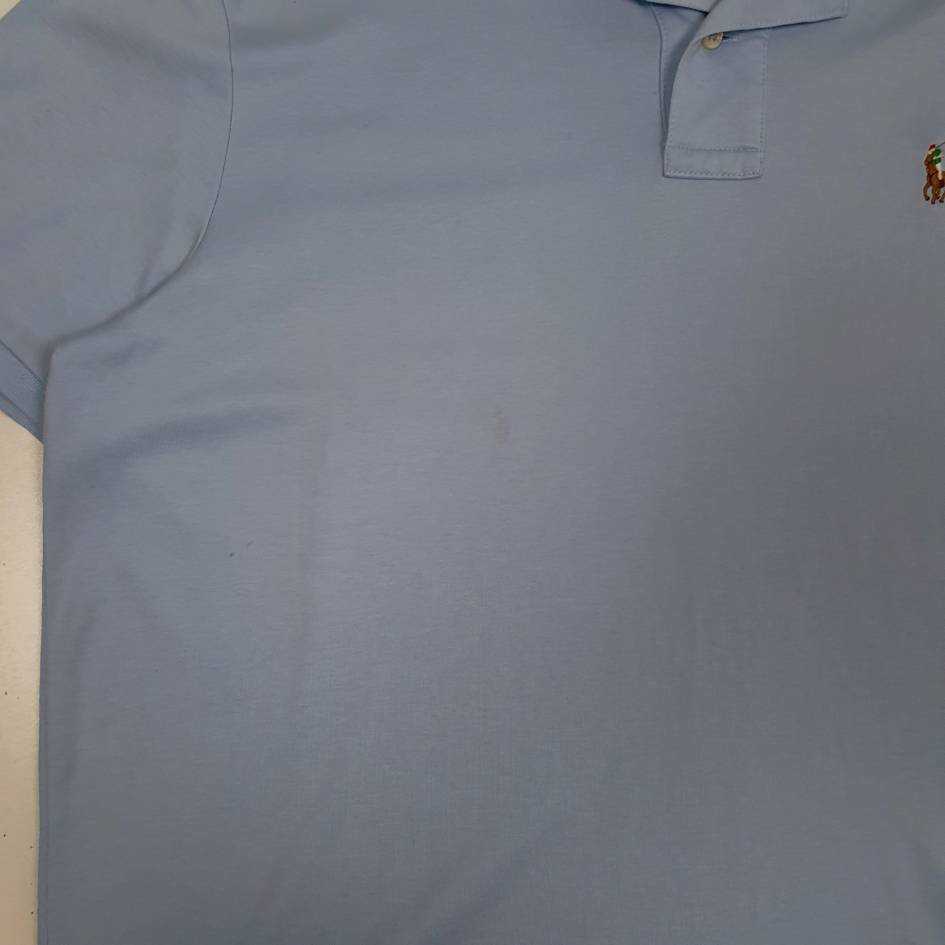 Mens Blue Polo Ralph Lauren Pima Soft Touch  Polo Shirt