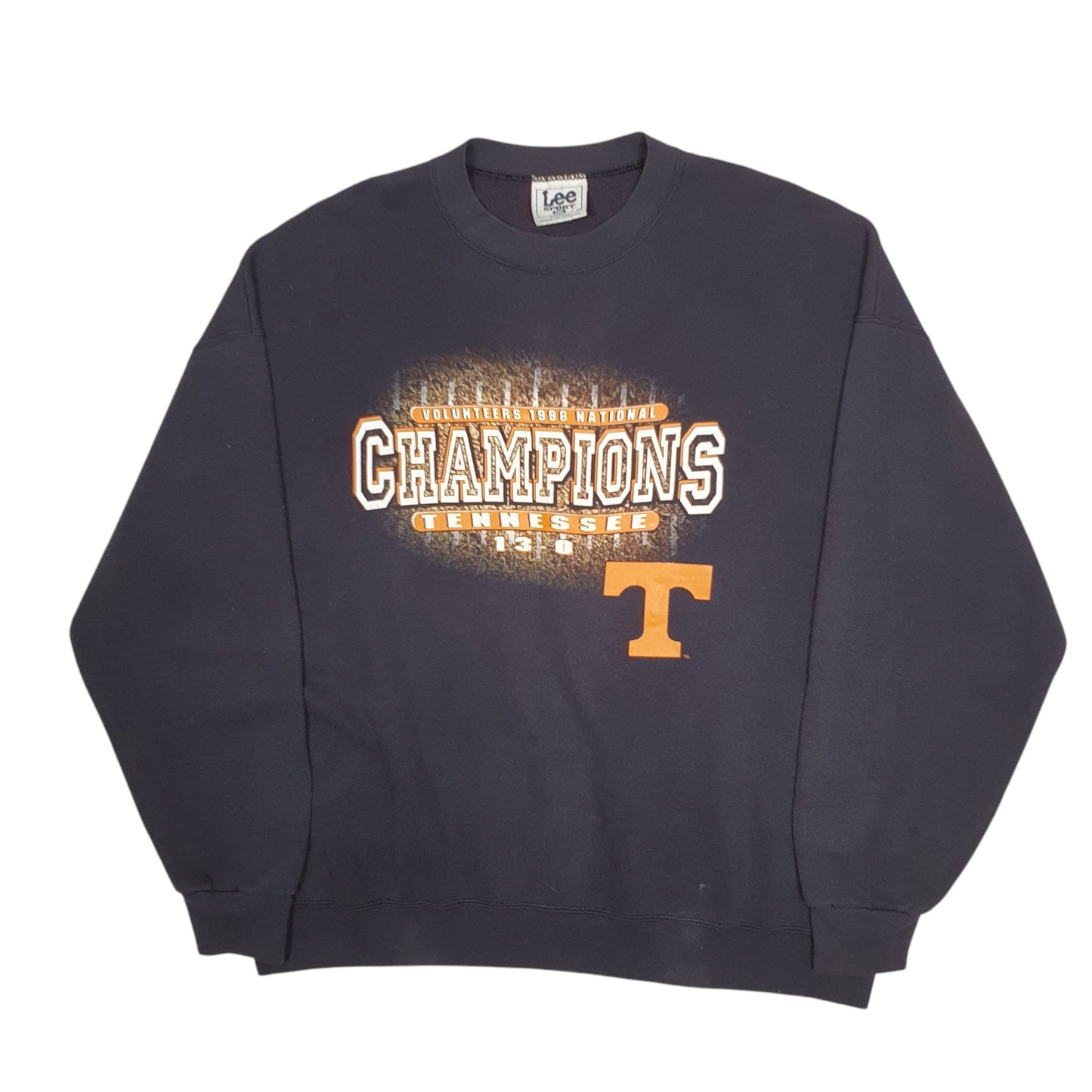 Mens Black Lee Vintage 90s Sport Tennessee Vols Crewneck Jumper