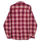 Mens Red L.L.Bean Flannel Plaid  Shirt