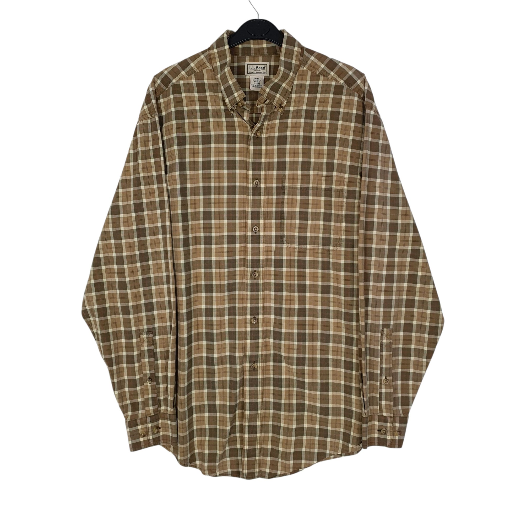 Mens Brown L.L.Bean  Long Sleeve Shirt