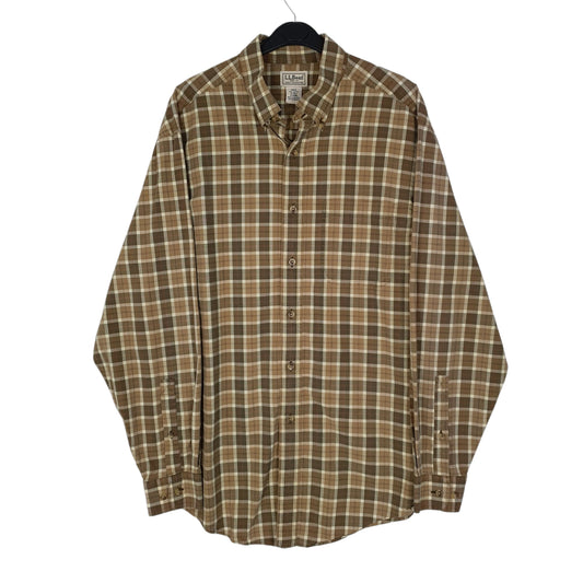 Mens Brown L.L.Bean  Long Sleeve Shirt