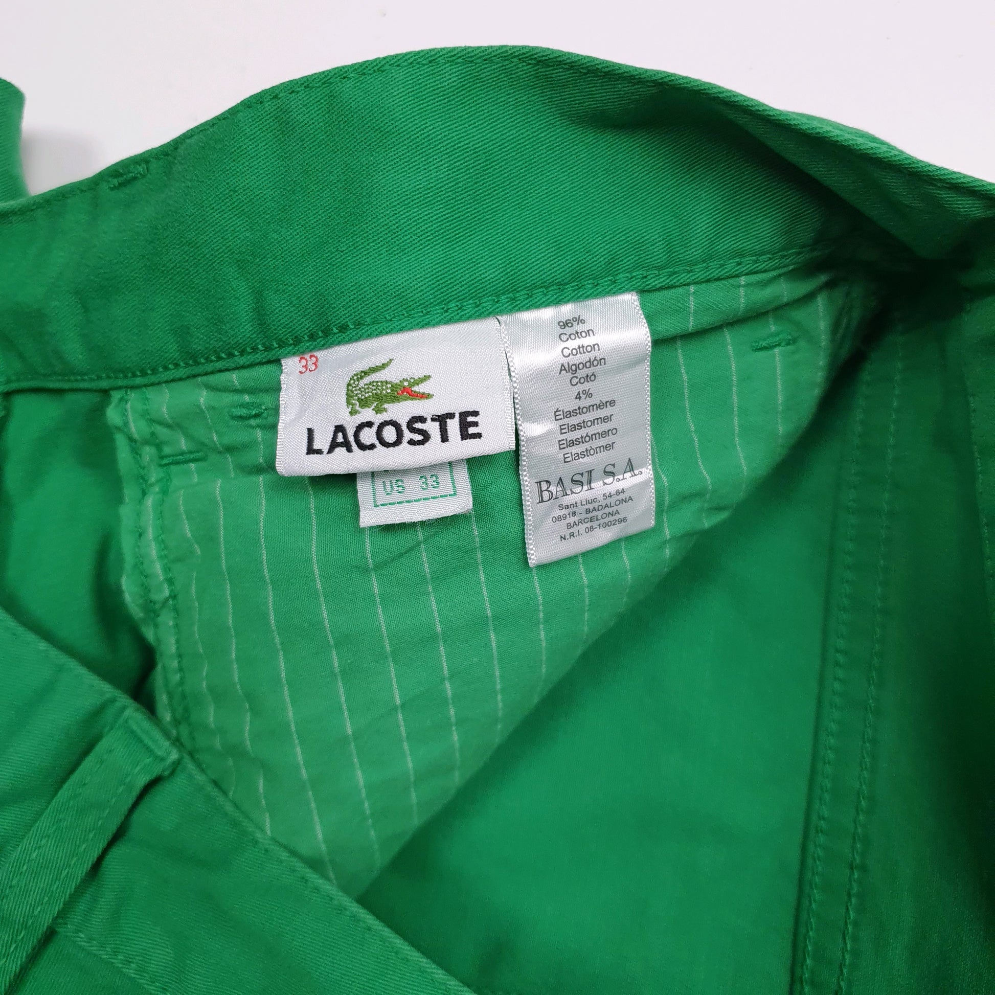 Mens Green Lacoste   Trousers