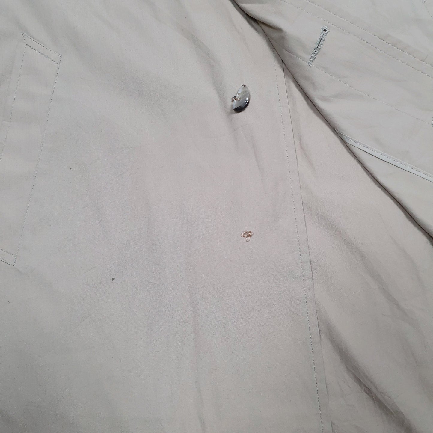 Mens Beige London Fog Overcoat Longline  Coat