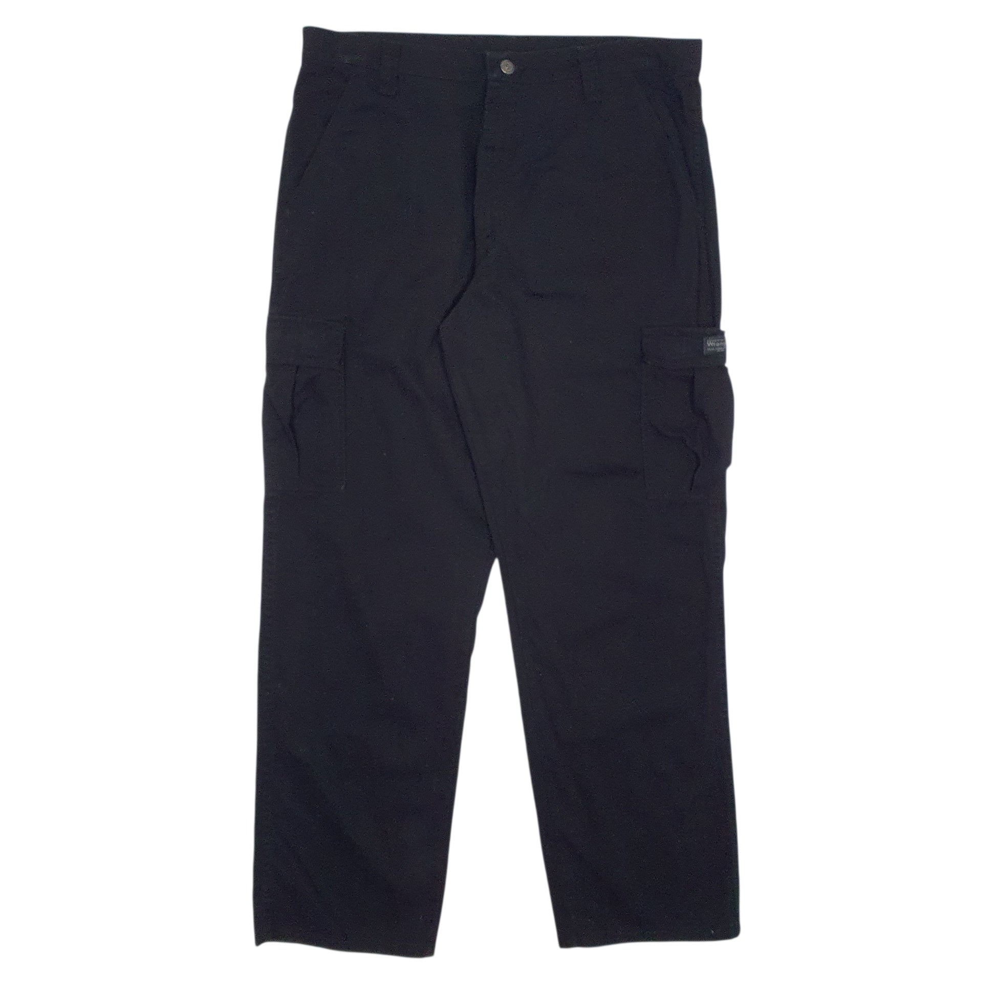 Mens Black Wrangler  Cargo Trousers