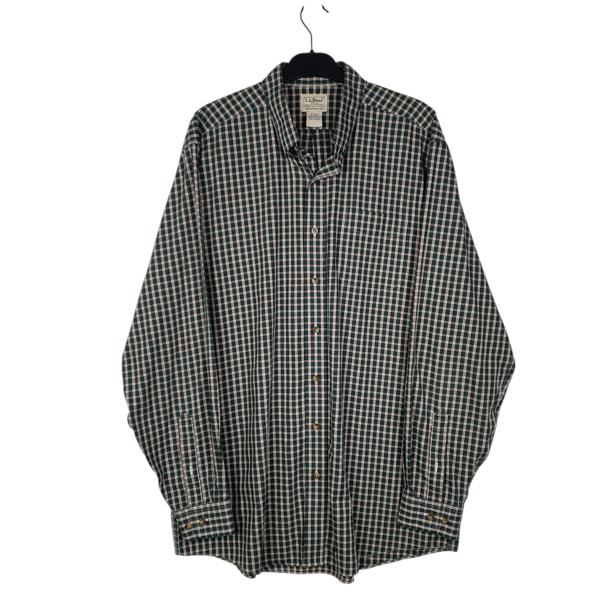Mens Green L.L.Bean  Long Sleeve Shirt