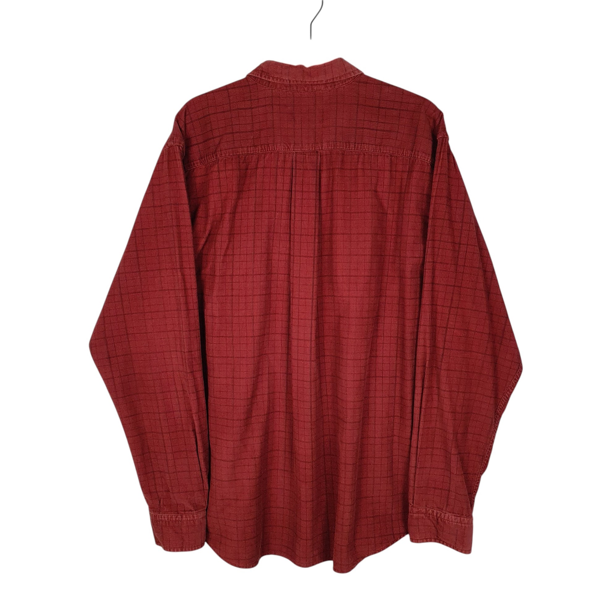 Mens Red Eddie Bauer Corduroy  Shirt