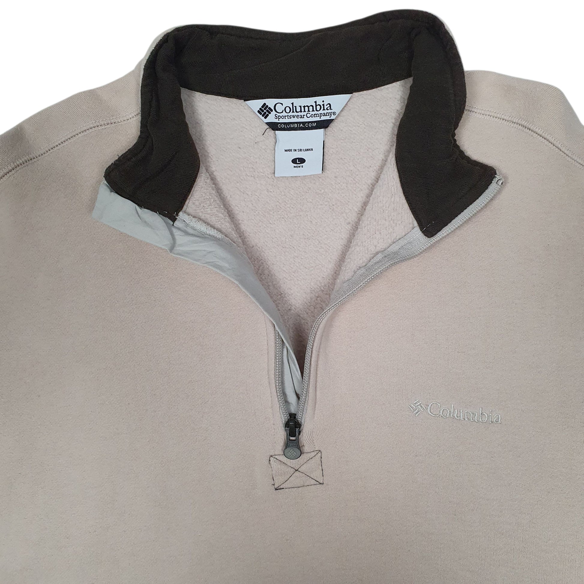 Mens Cream Columbia Sportswear Company  Quarter Zip Jumper