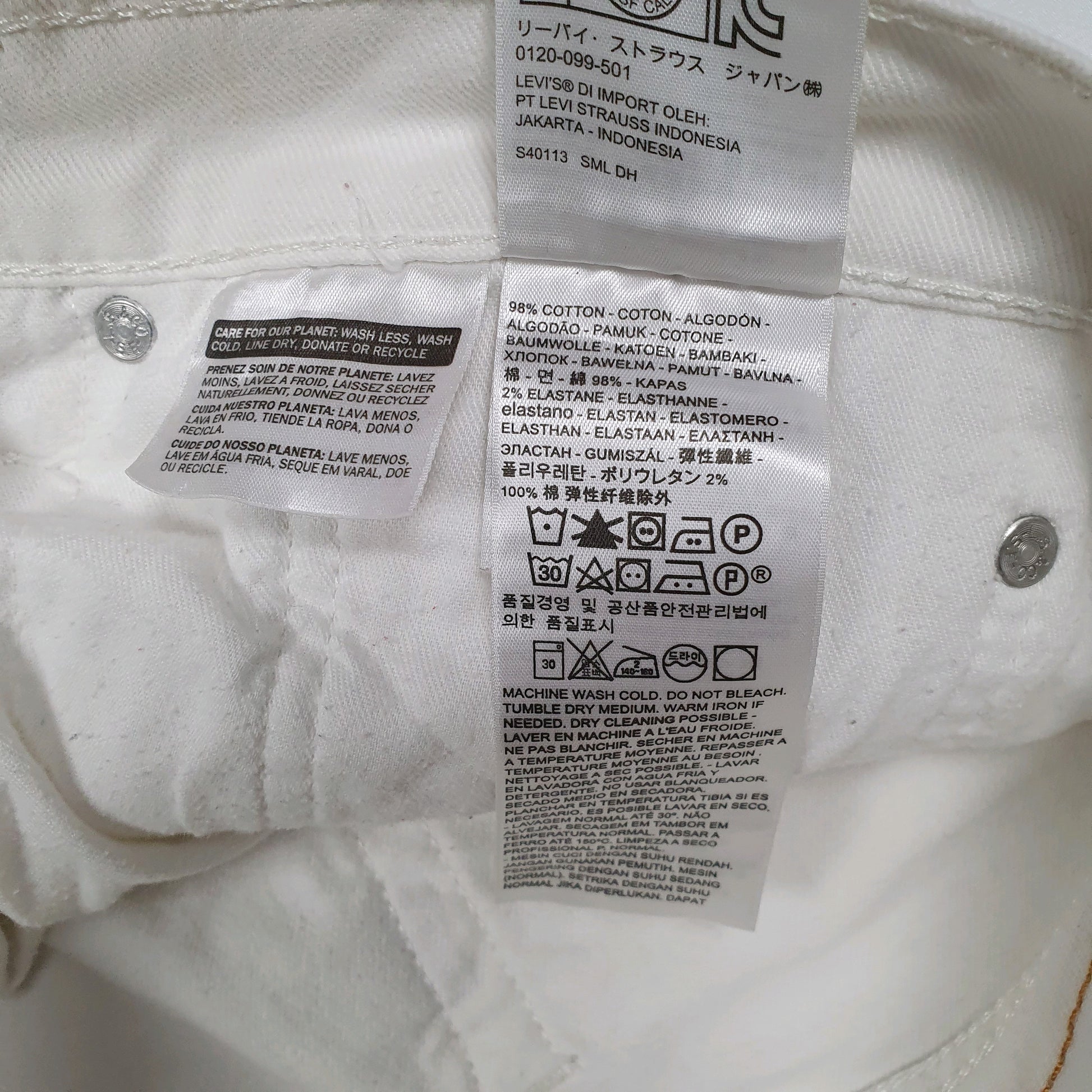 Mens White Levis   Jeans