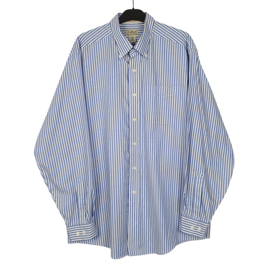 Mens Blue L.L.Bean Oxford Long Sleeve Shirt