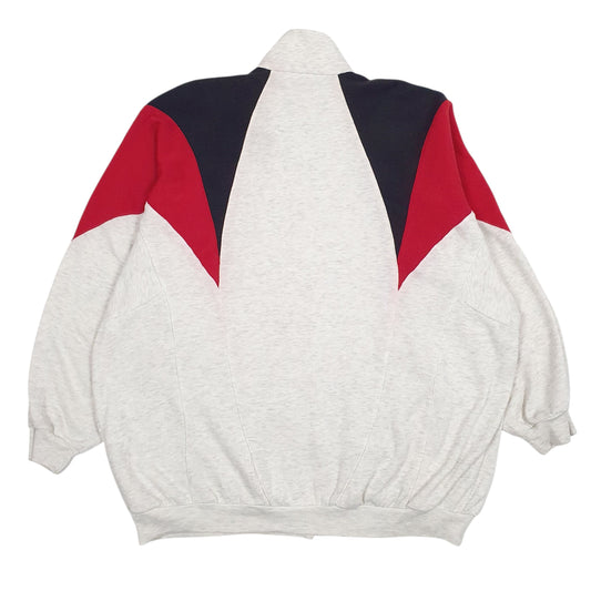 Mens Grey Adidas Vintage 90s Full Zip Jumper