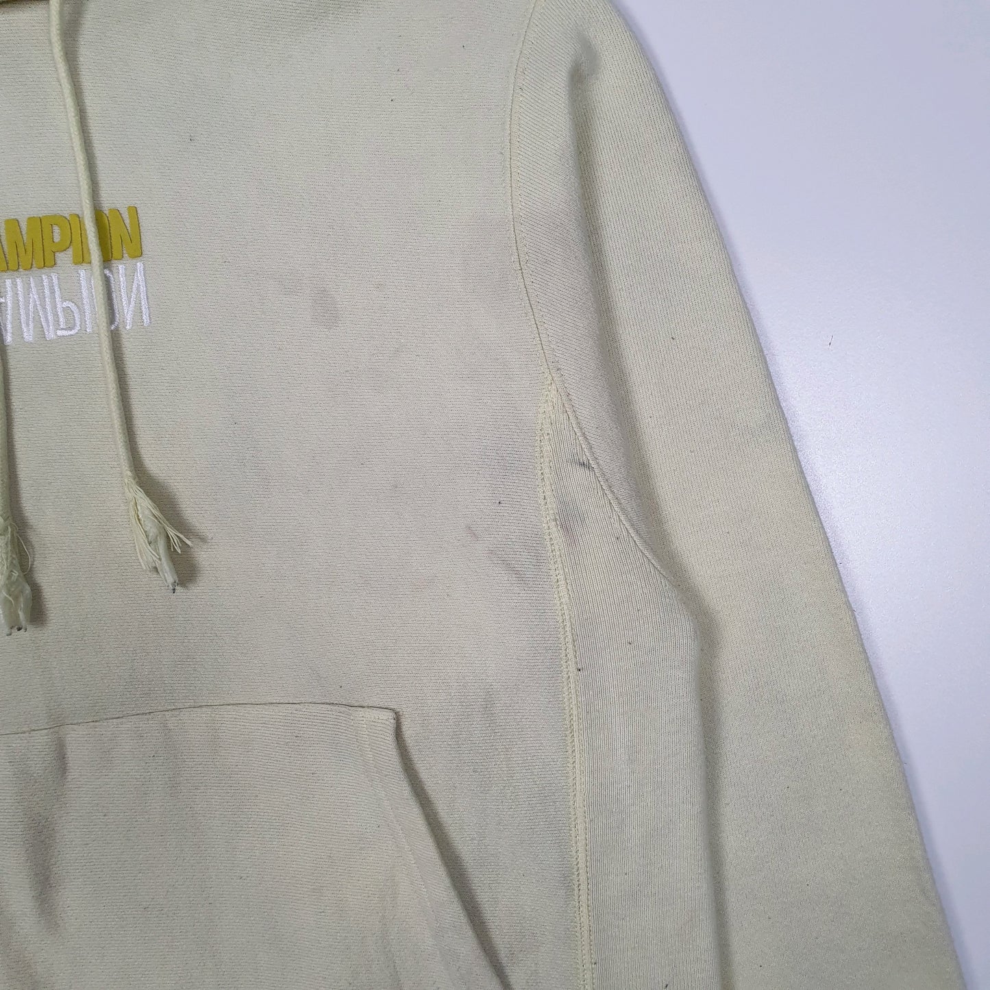 Mens Green Champion Reverse Weave Hoodie Jumper