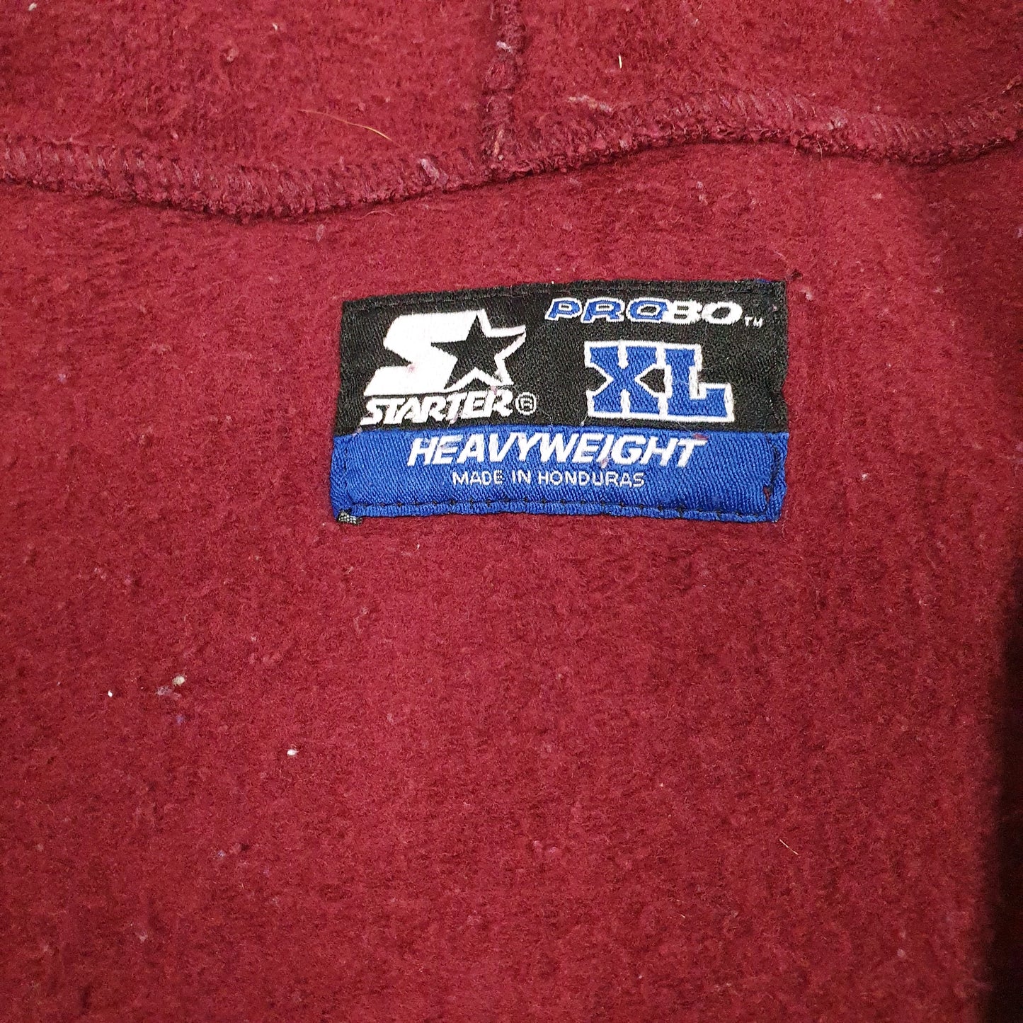 Mens Burgundy Starter  Full Zip Jumper