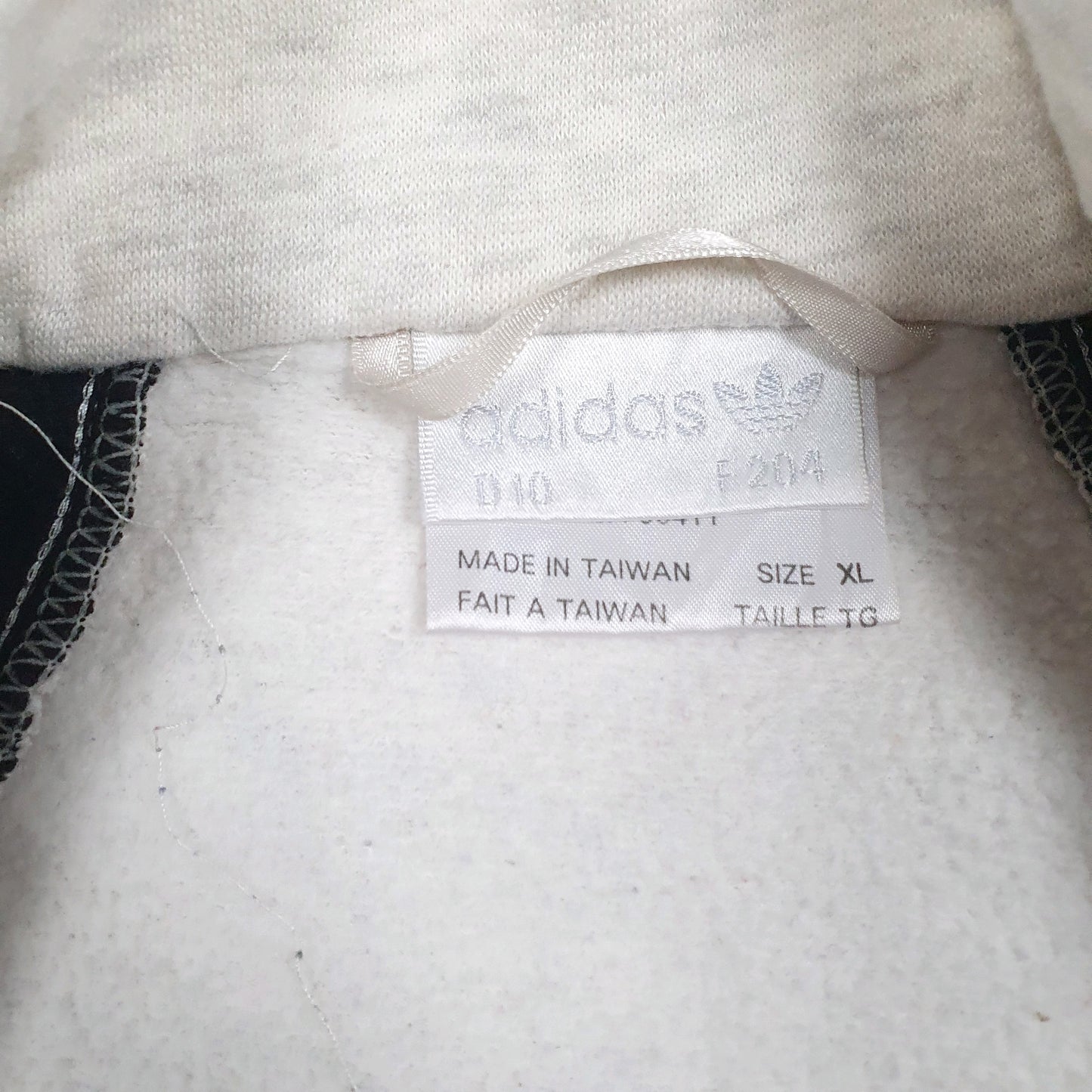 Mens Grey Adidas Vintage 90s Full Zip Jumper
