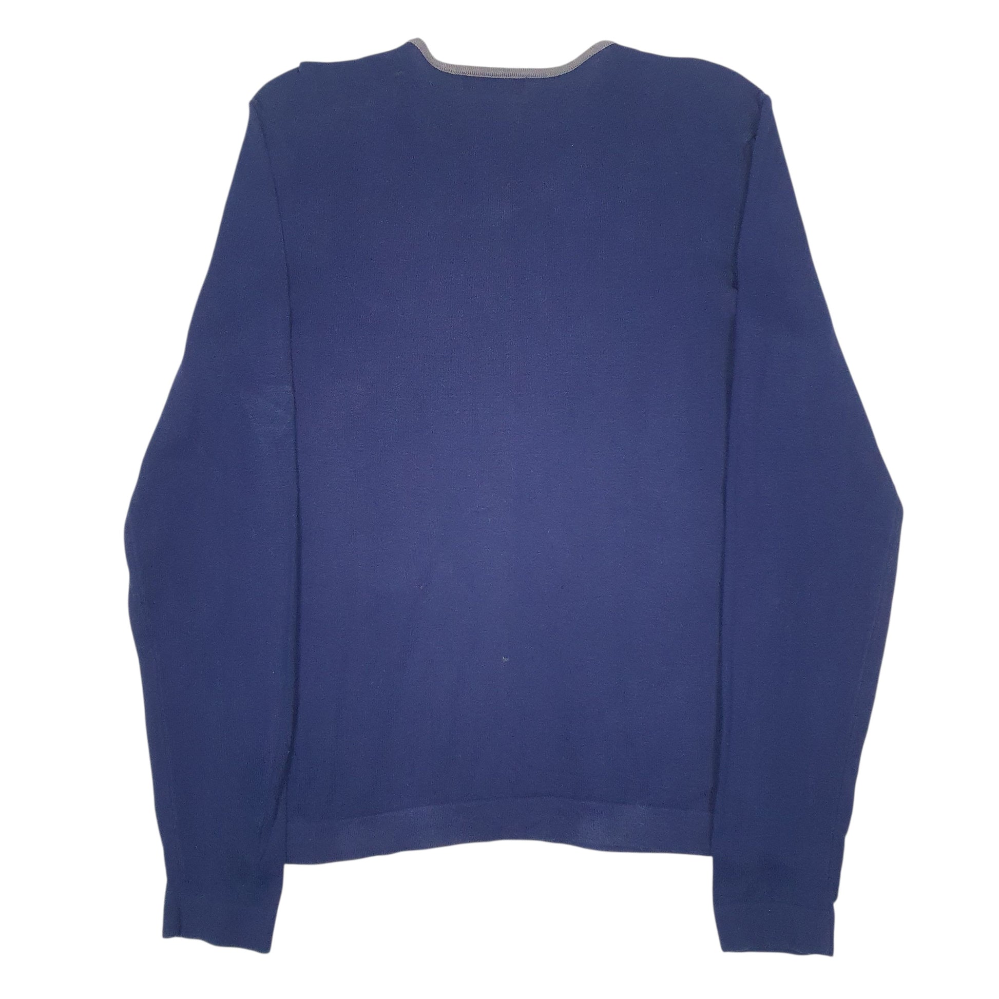 Mens Blue Calvin Klein Lightweight Crewneck Jumper
