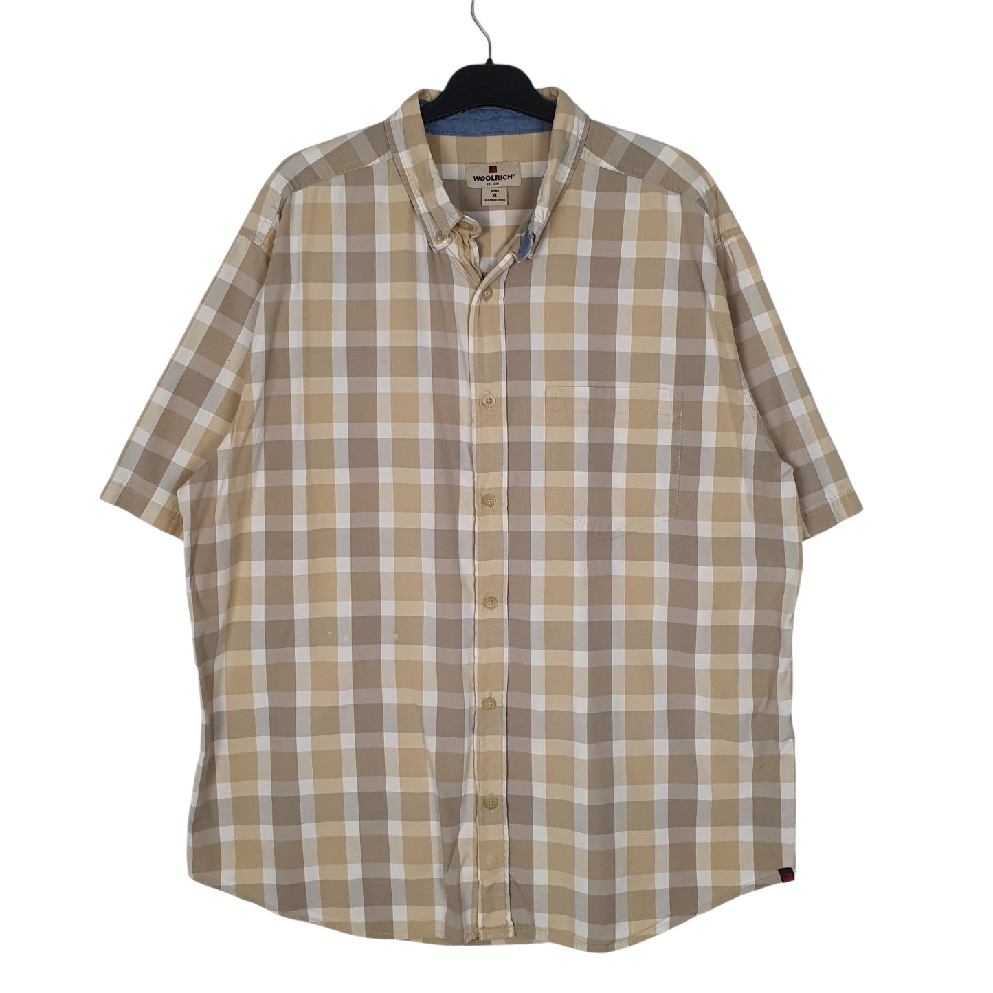 Mens Beige Woolrich  Short Sleeve Shirt