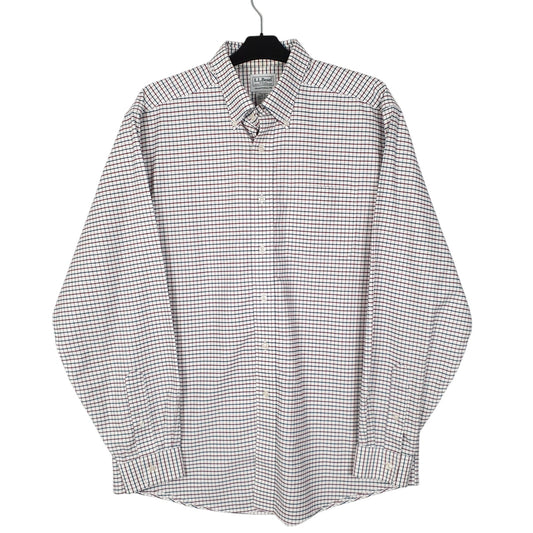 Mens Red L.L.Bean Traditional Long Sleeve Shirt