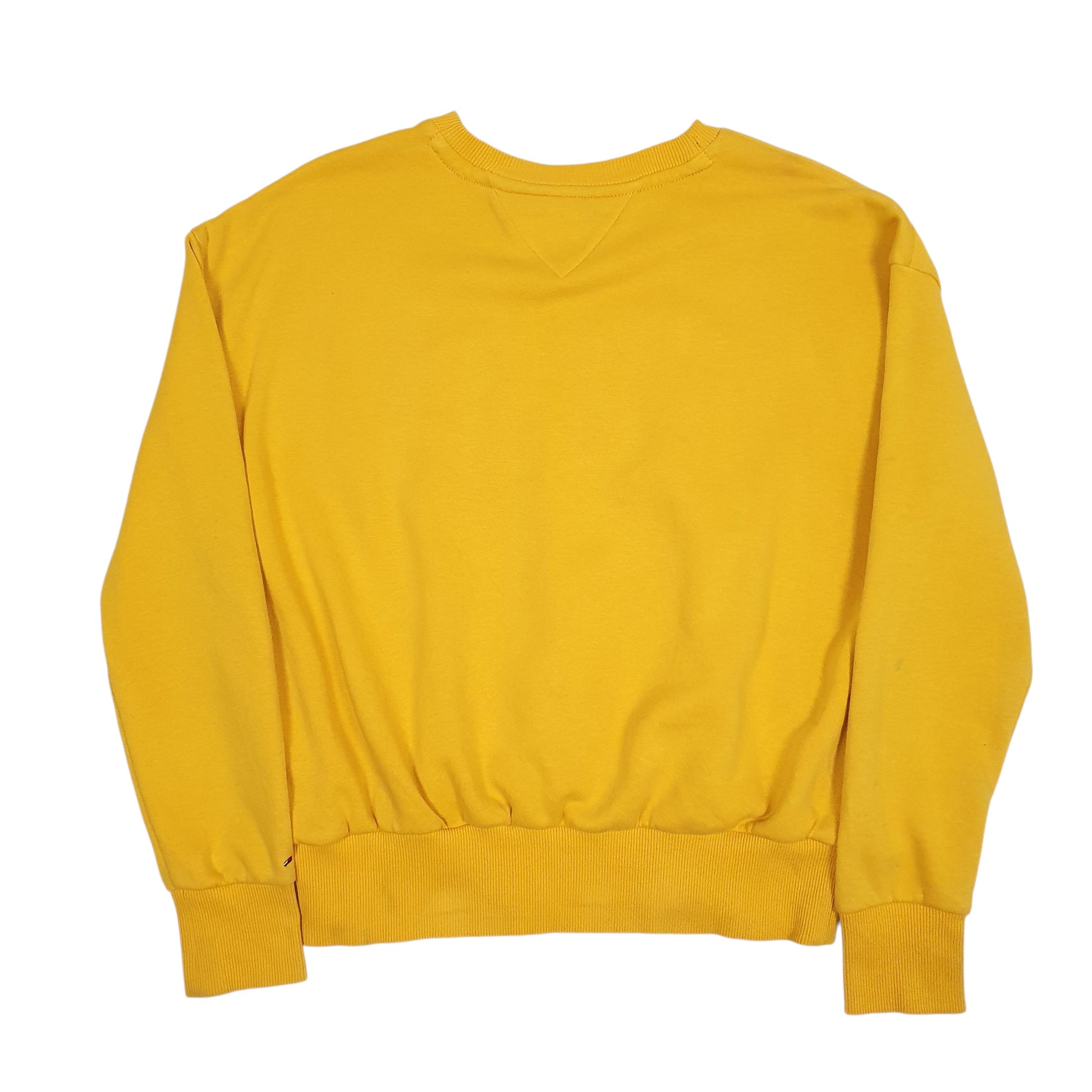 Mens Yellow Tommy Hilfiger Spellout Crewneck Jumper