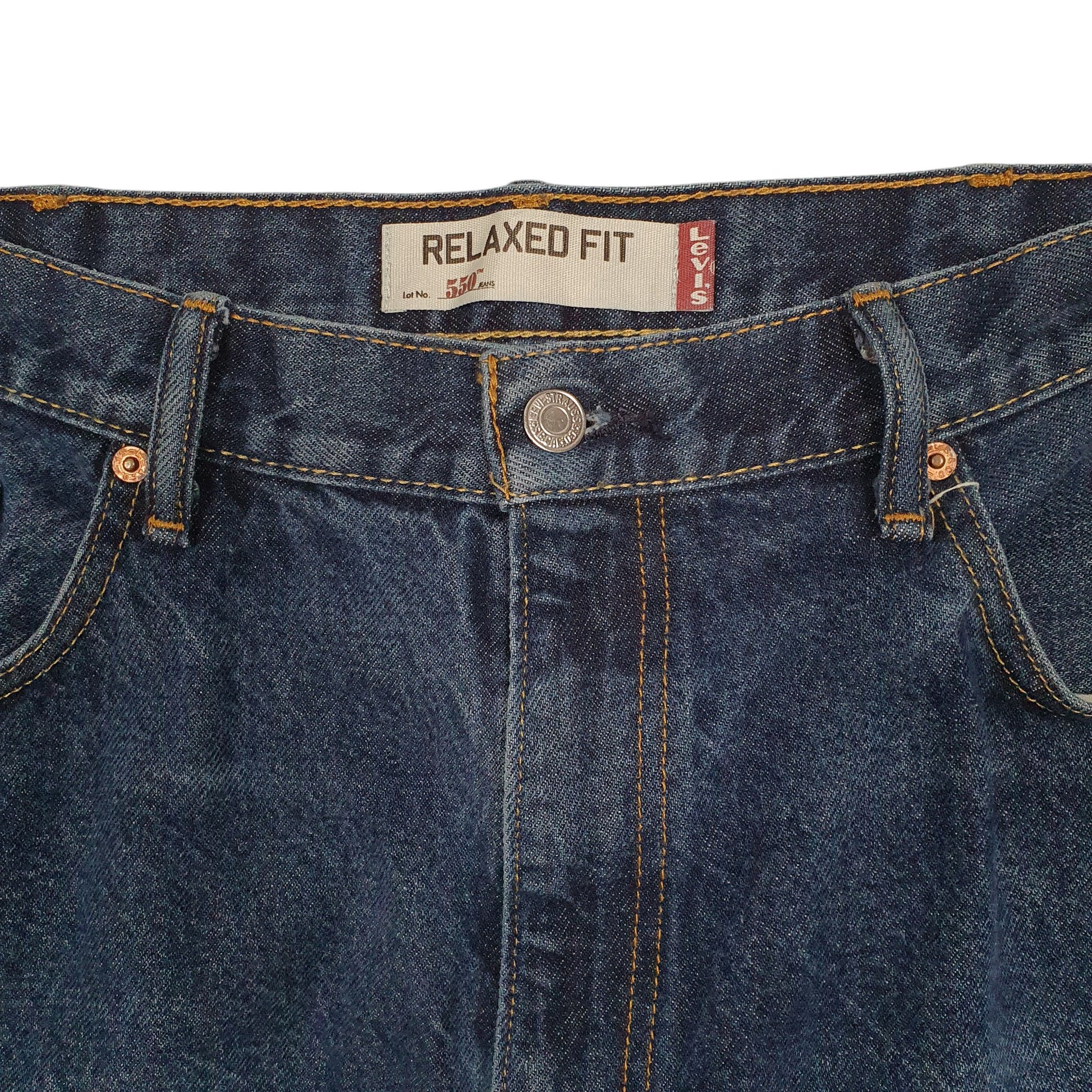Mens Blue Levis 550 Cut Off  Shorts