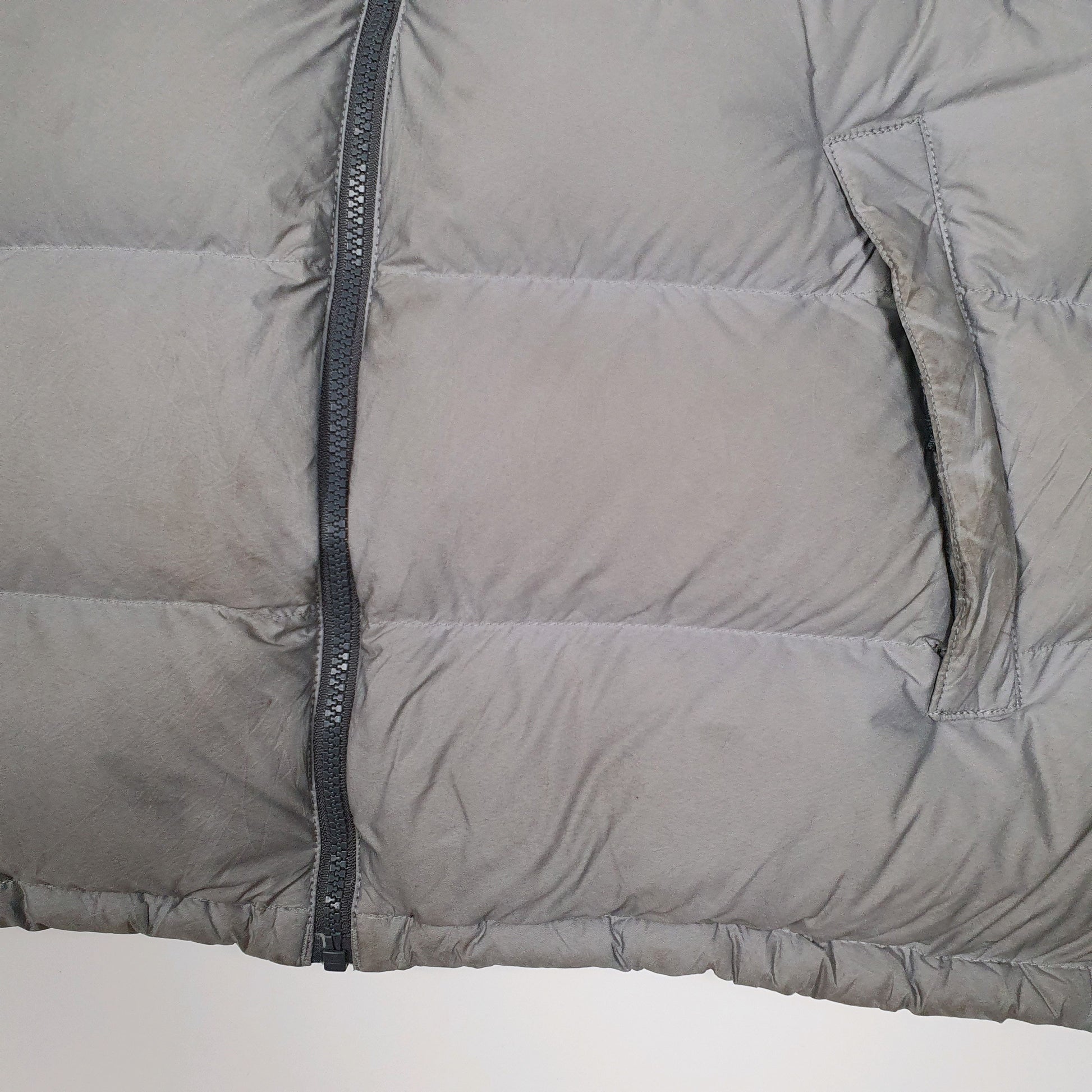 Mens Grey The North Face Nuptse Gilet Vest Hoodie Coat