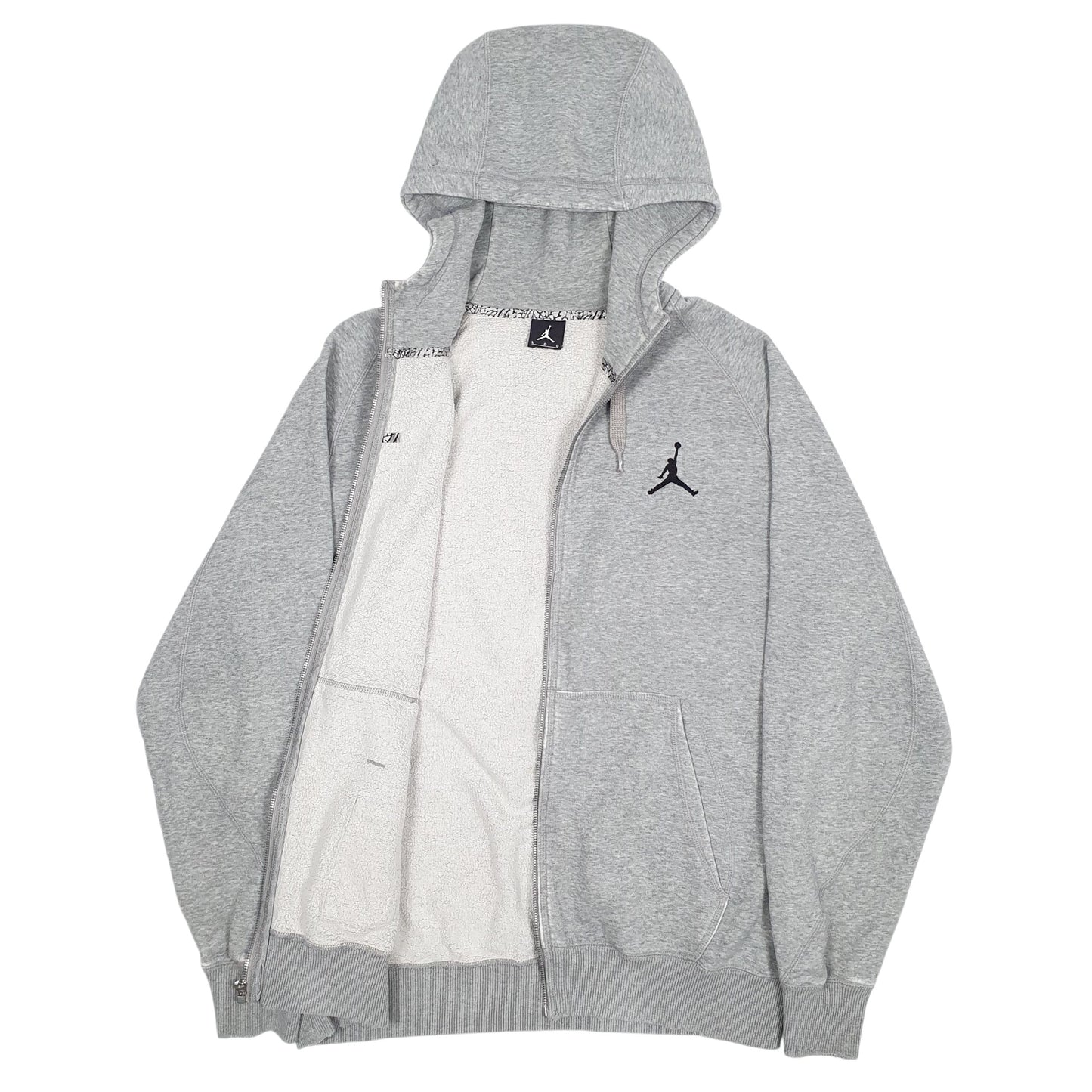 Mens Grey Nike Air Jordan Full Zip Jumper