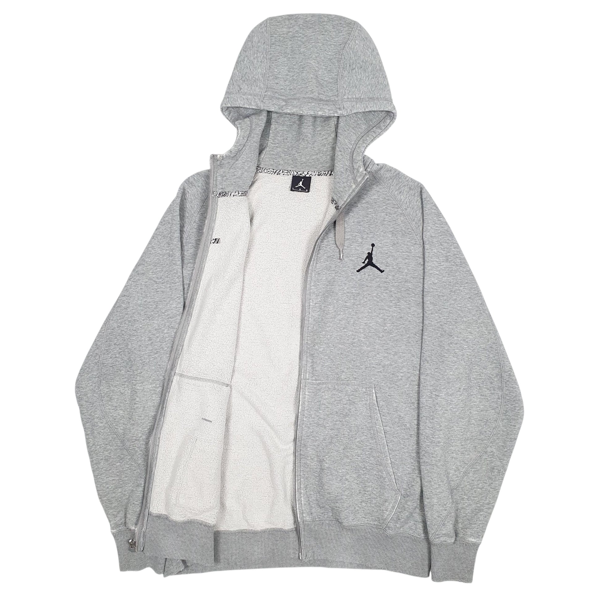 Mens Grey Nike Air Jordan Full Zip Jumper