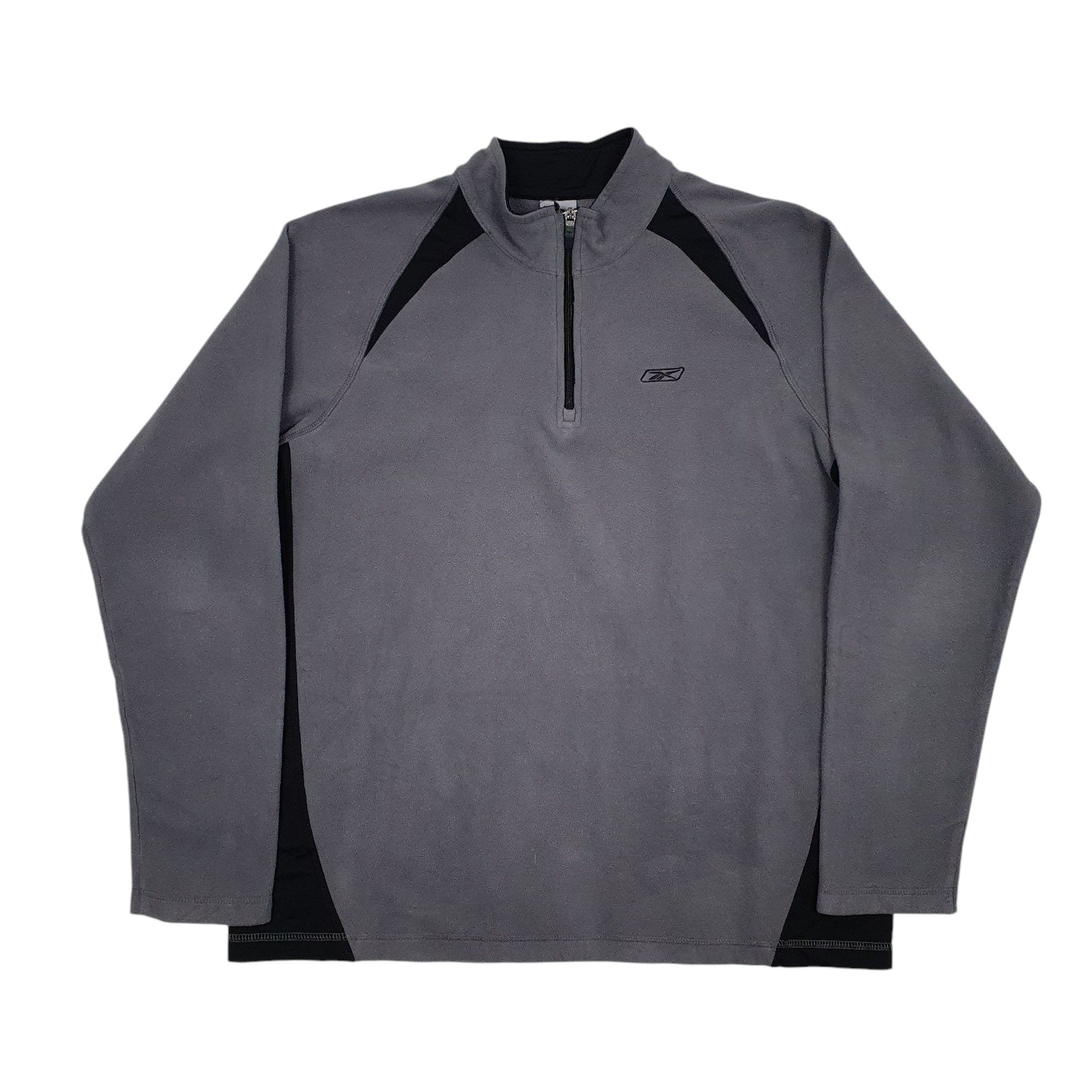 Mens Grey Reebok  Quarter Zip Jumper