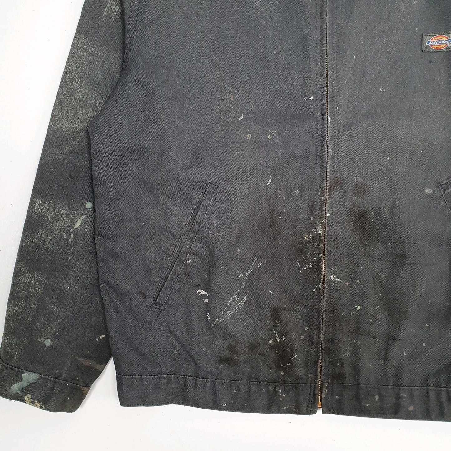 Mens Grey Dickies Harrington Bomber Crewneck Coat