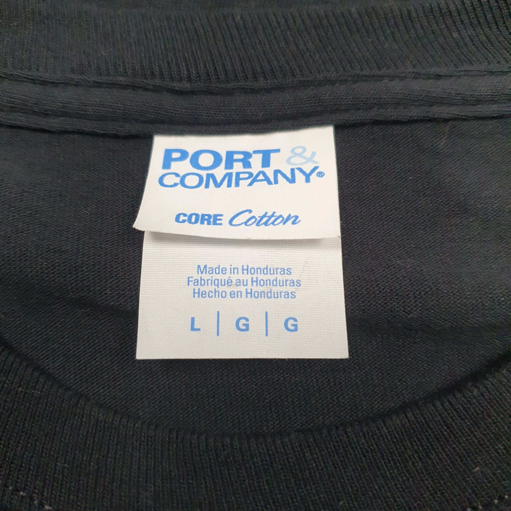 Mens Black Port & Company   T Shirt