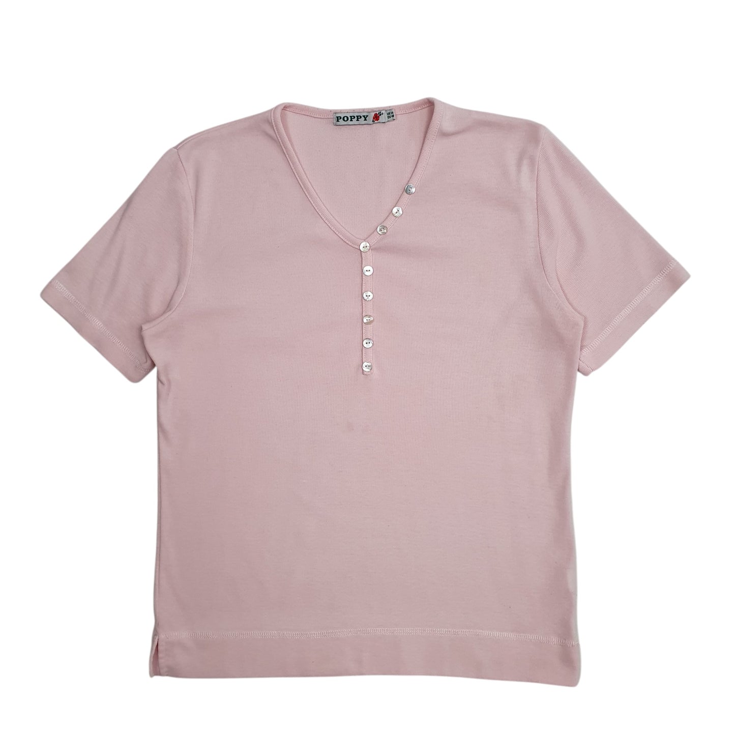 Womens Pink Poppy  Short Sleeve T Shirt