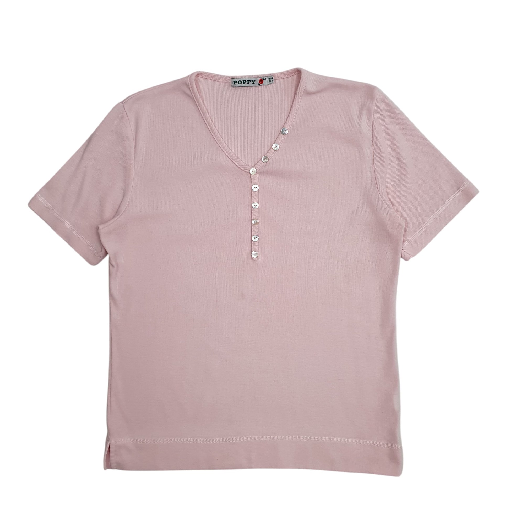 Womens Pink Poppy  Short Sleeve T Shirt