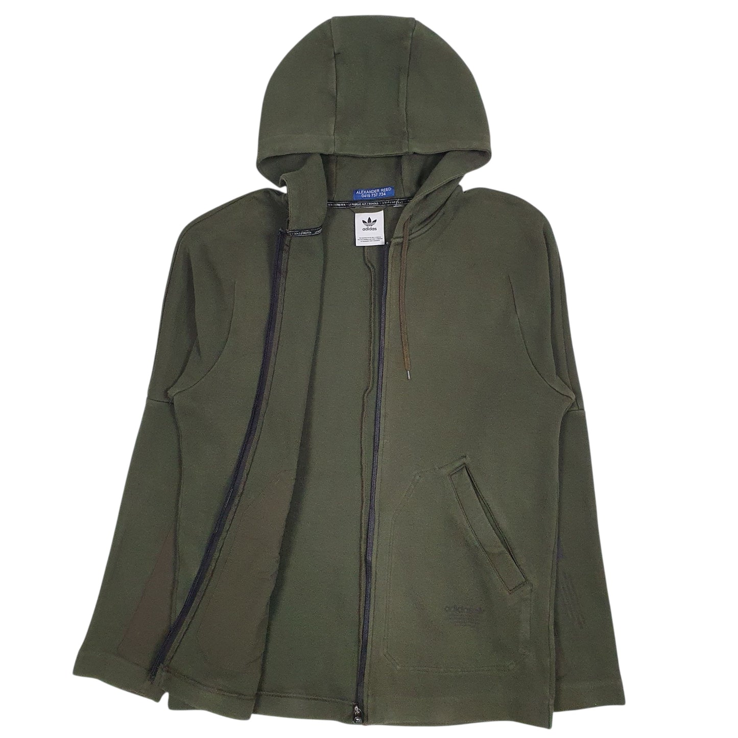 Mens Green Adidas  Full Zip Jumper