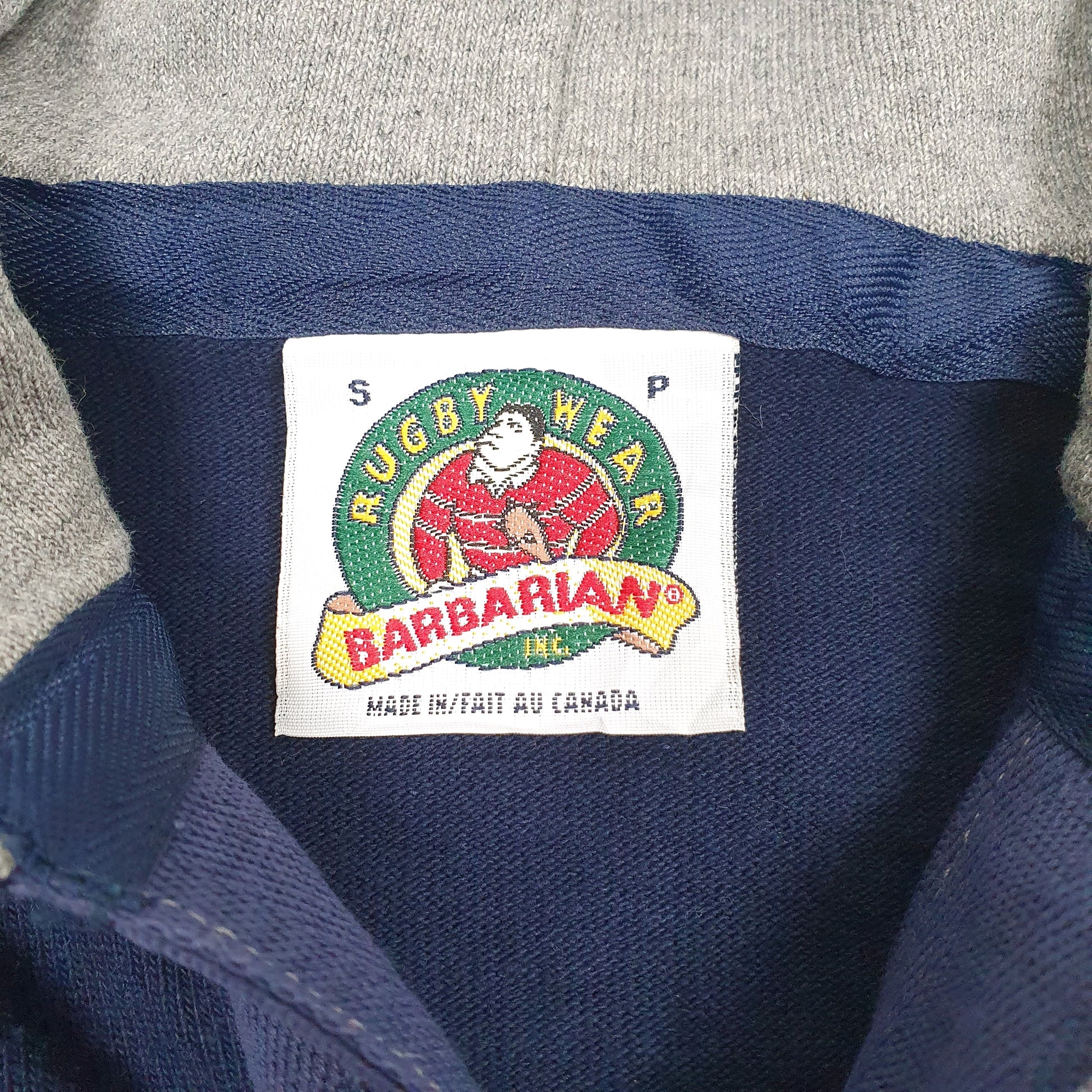 Mens Grey Barbarian Hooded Lacrosse  Polo Shirt