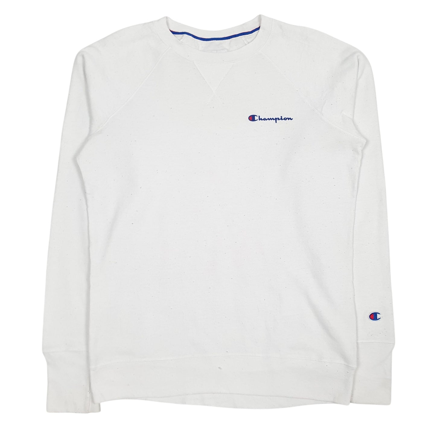 Mens White Champion  Crewneck Jumper