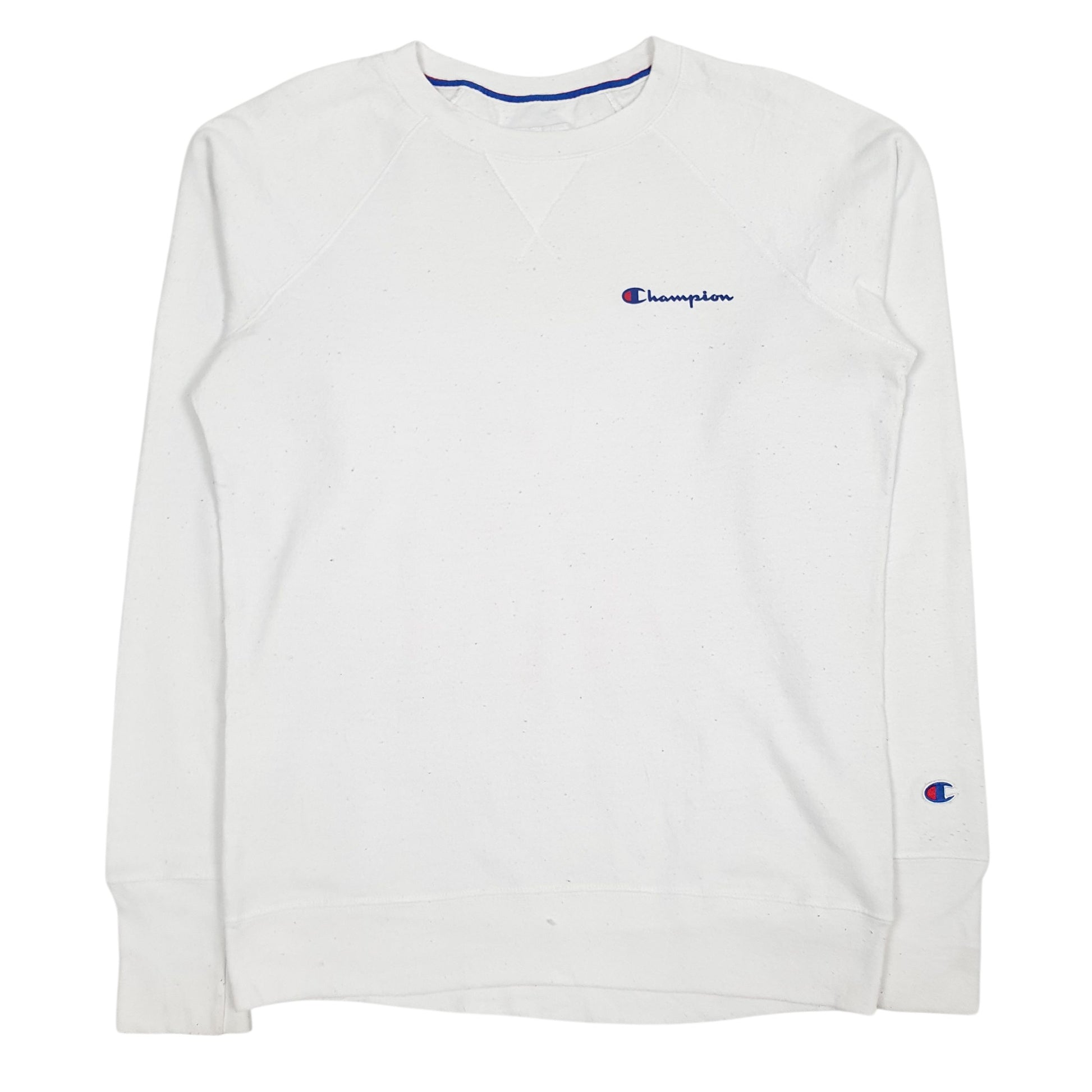 Mens White Champion  Crewneck Jumper