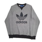 Mens Grey Adidas  Crewneck Jumper