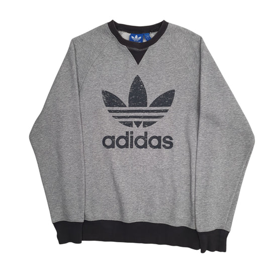 Mens Grey Adidas  Crewneck Jumper