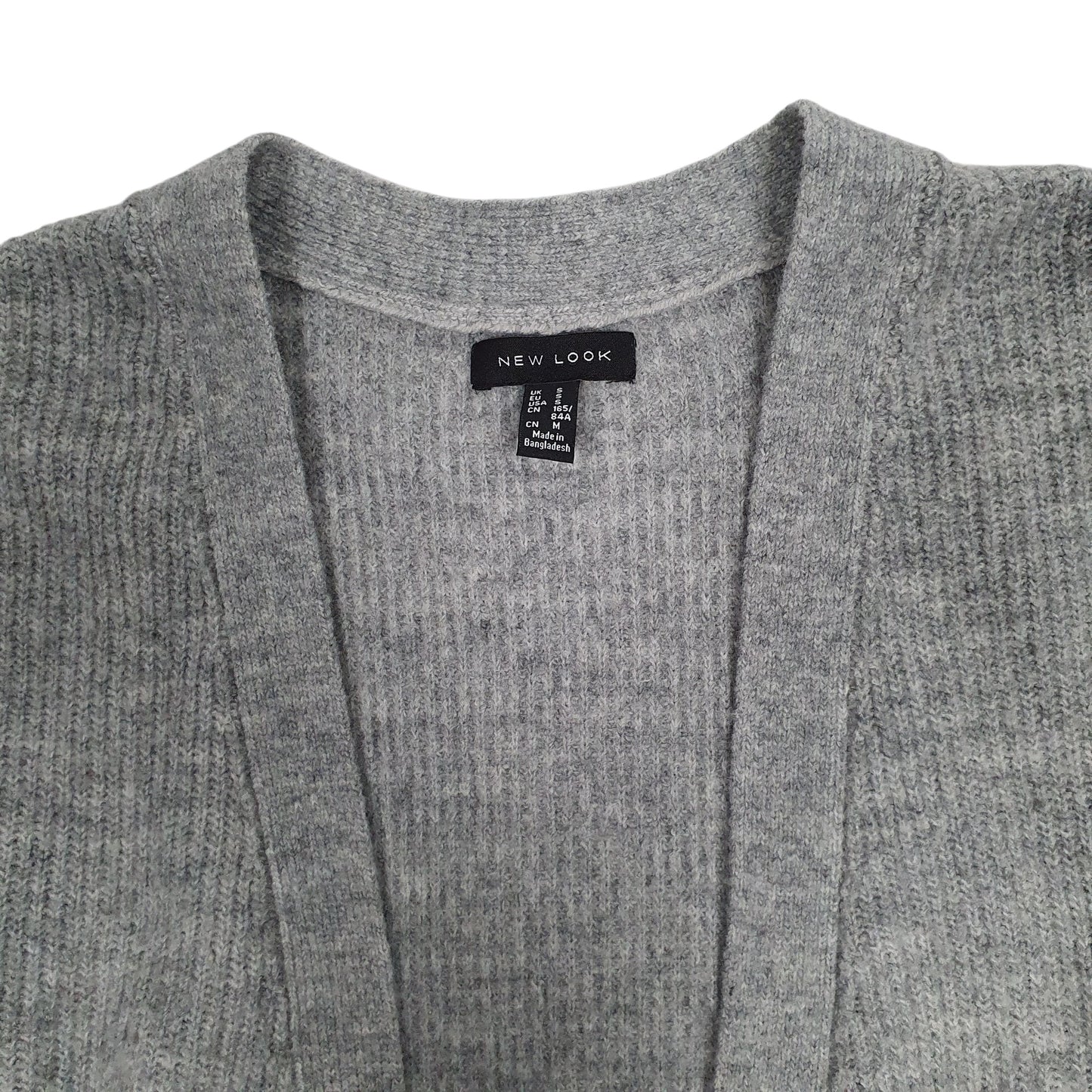 Womens Grey New Look Longline Trench Cardigan Jumper