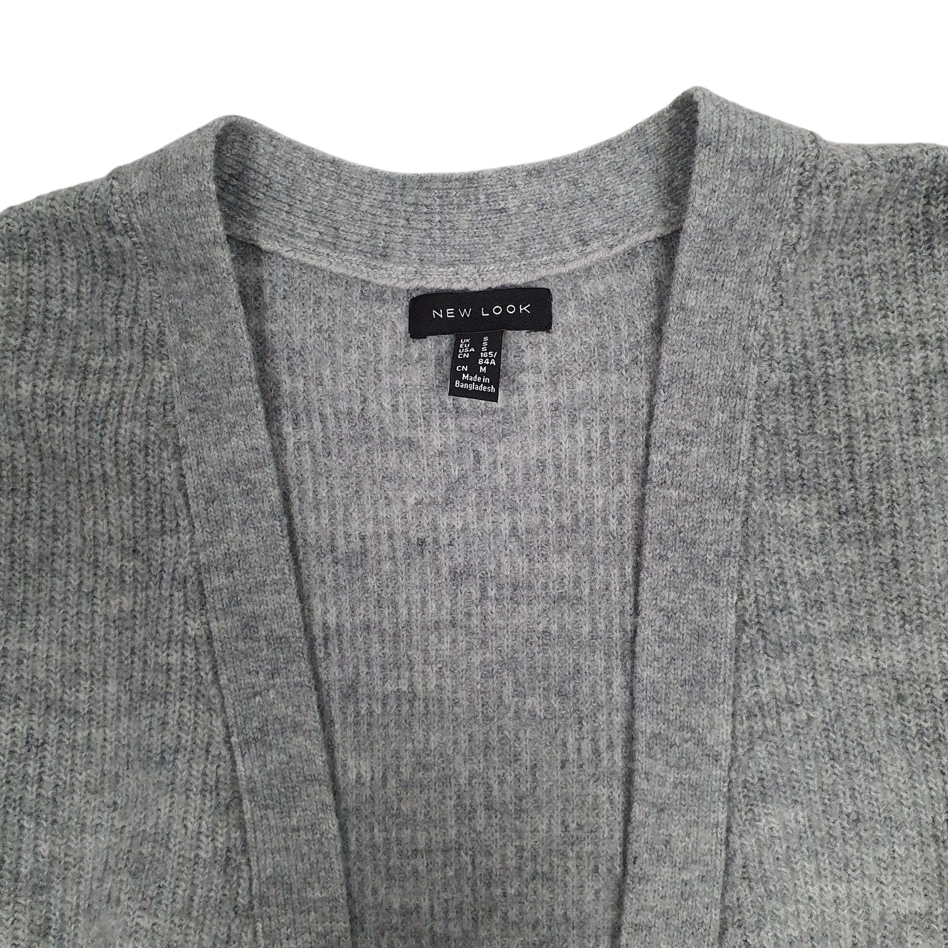 Womens Grey New Look Longline Trench Cardigan Jumper