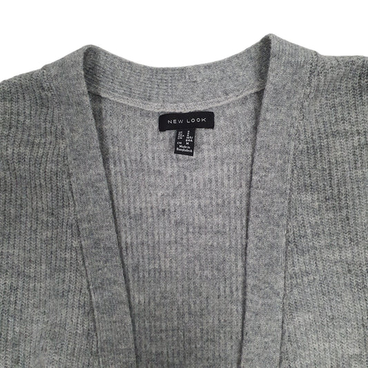 Womens Grey New Look Longline Trench Cardigan Jumper