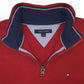 Mens Red Tommy Hilfiger  Quarter Zip Jumper