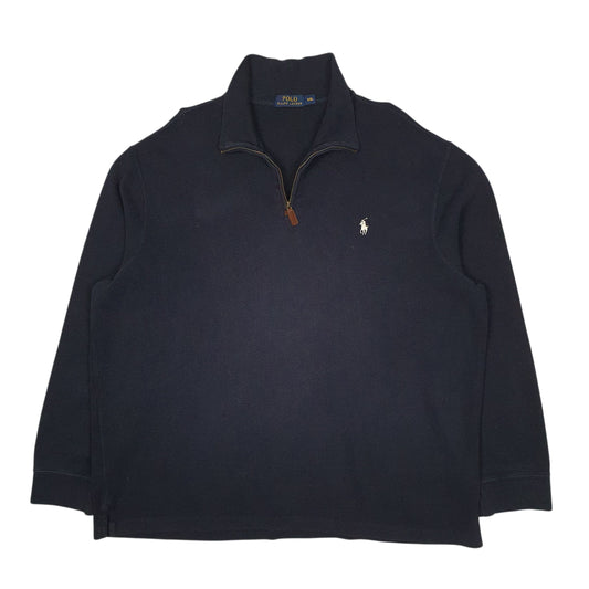 Mens Navy Polo Ralph Lauren  Quarter Zip Jumper