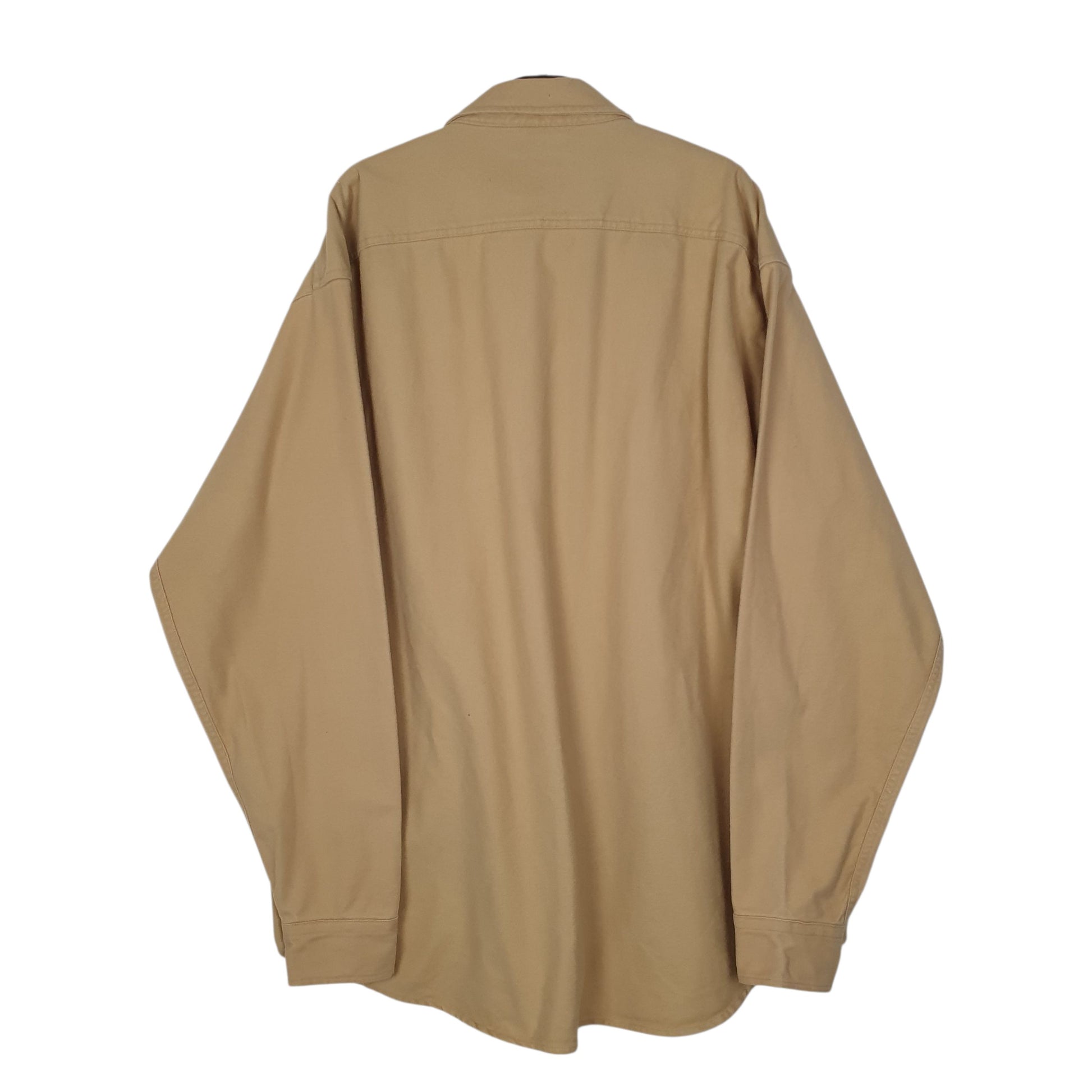 Mens Cream Woolrich Thick Chamois Tall  Shirt