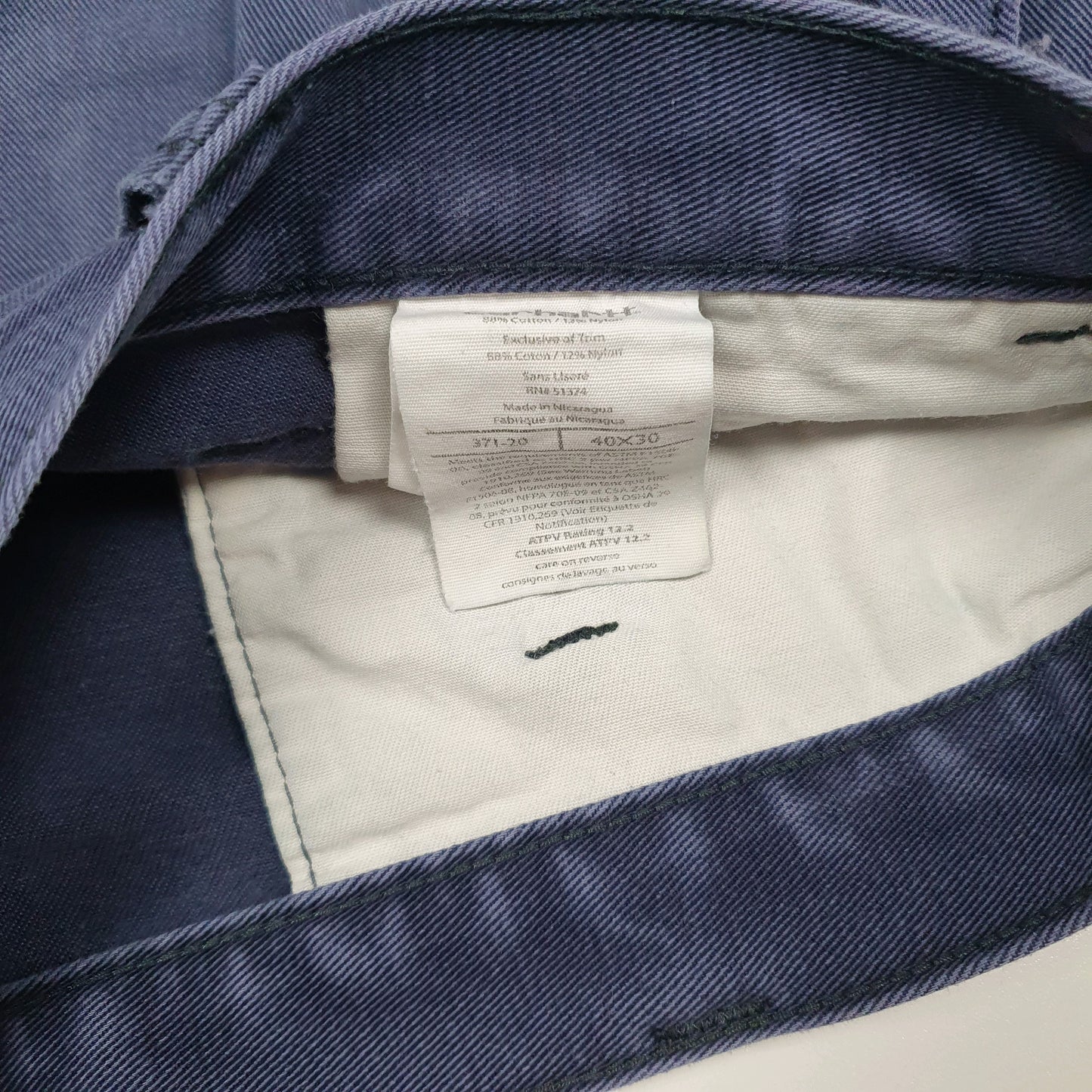 Mens Navy Carhartt   Shorts