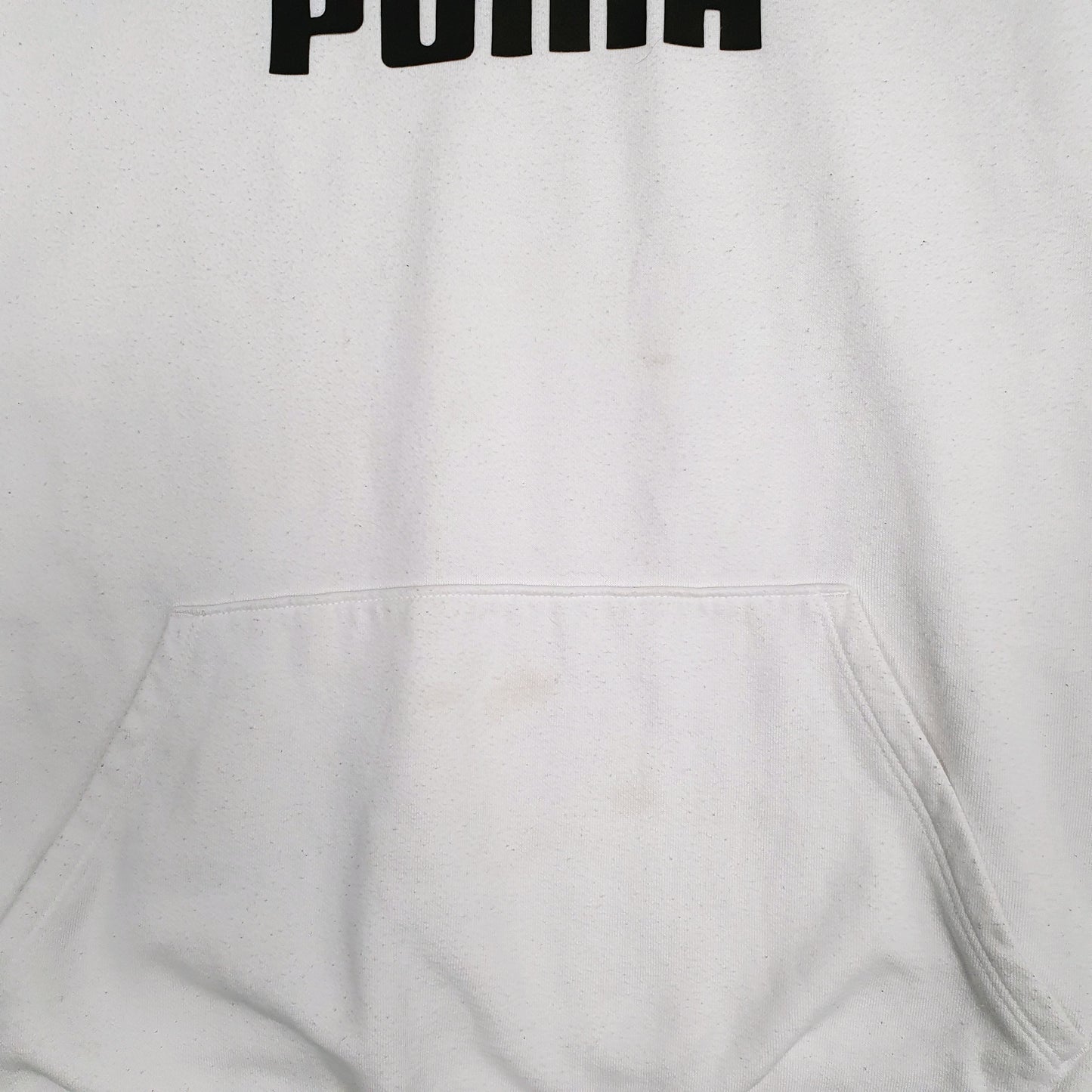 Womens White Puma  Hoodie Jumper