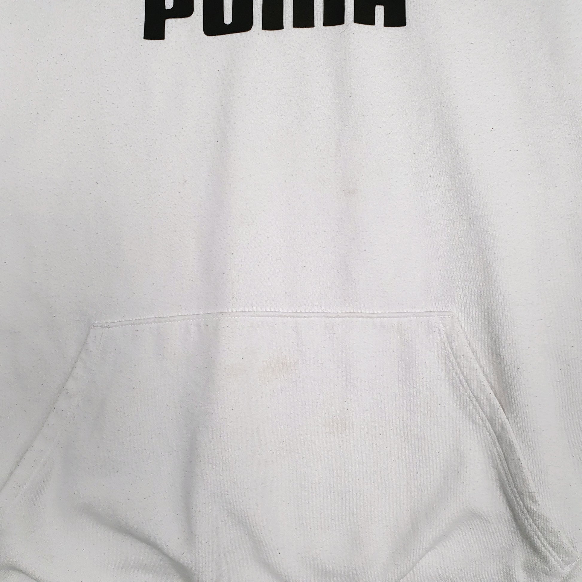 Womens White Puma  Hoodie Jumper