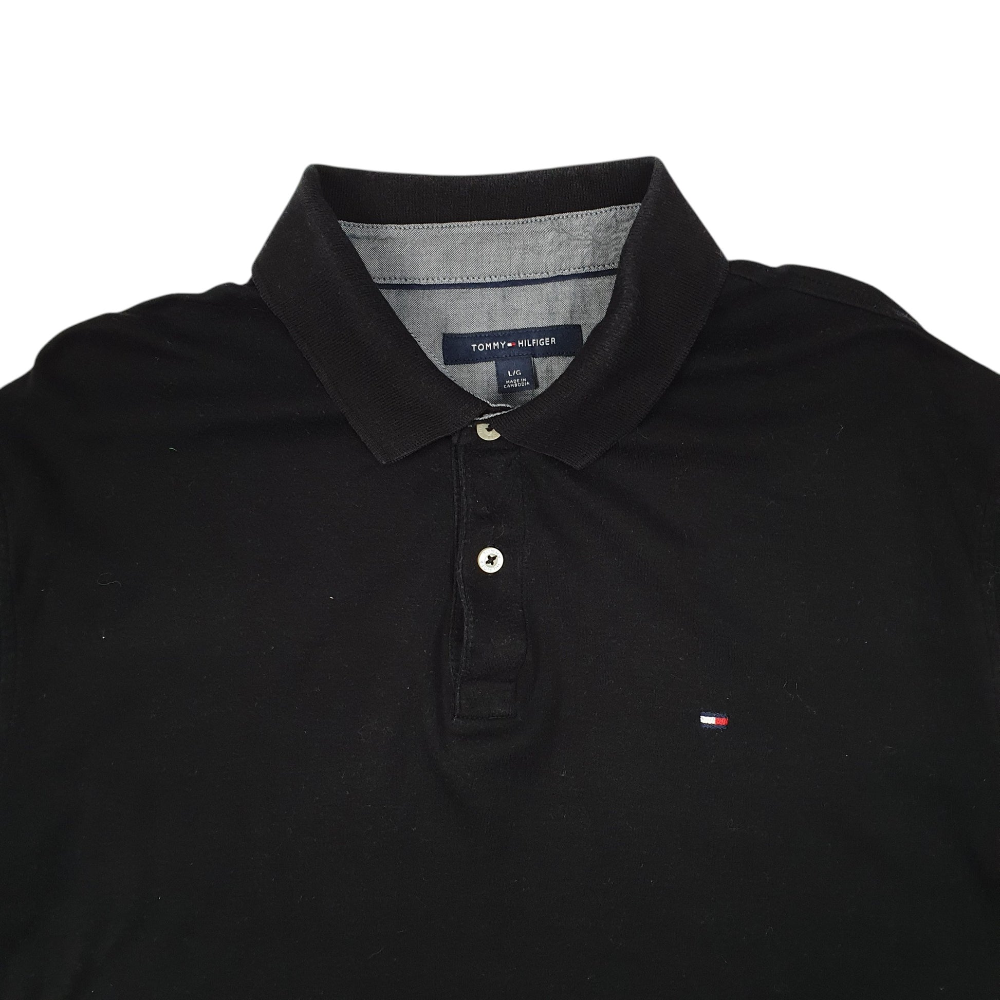 Mens Black Tommy Hilfiger   Polo Shirt